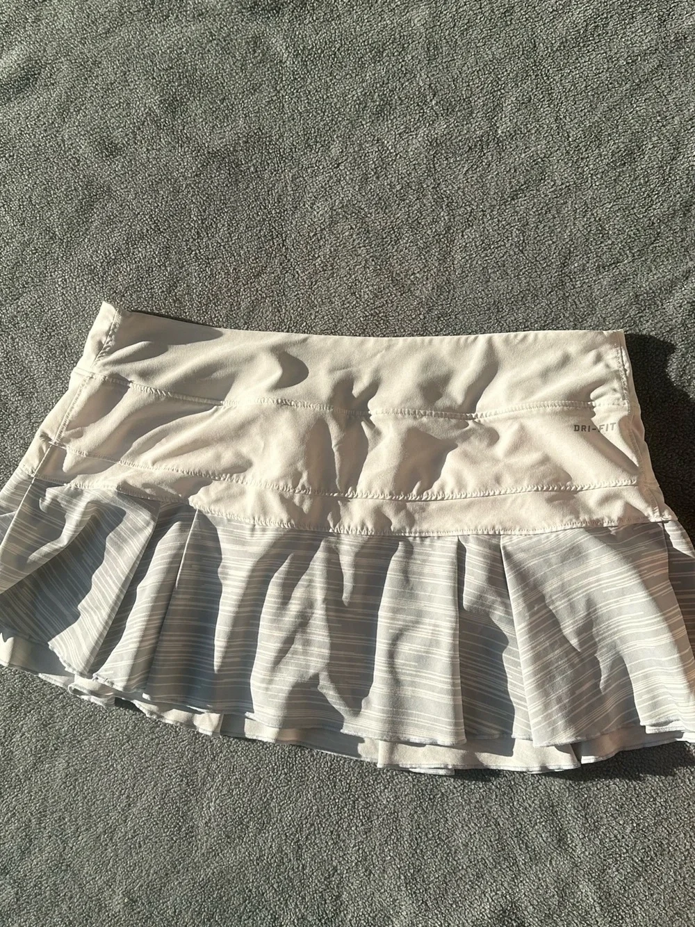Nike White Pleated Athletic Mini Skirt